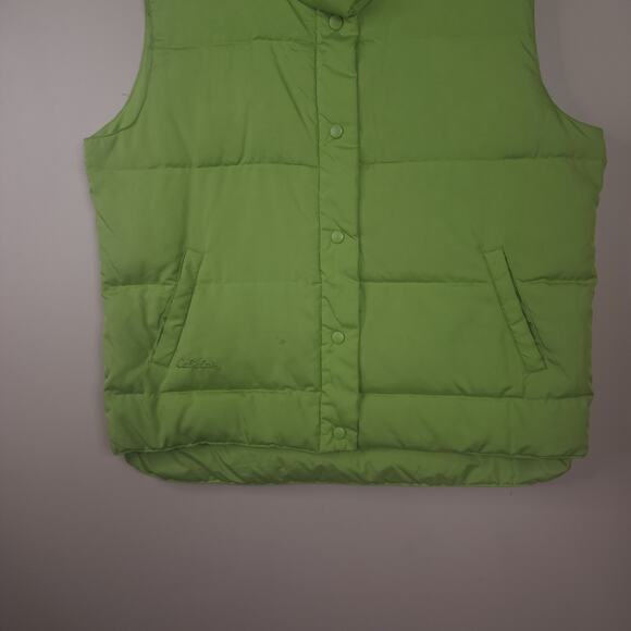 Cabela's Quilted Goose Down Puffer Vest in Lime Green Size L - Picture 3 of 9
